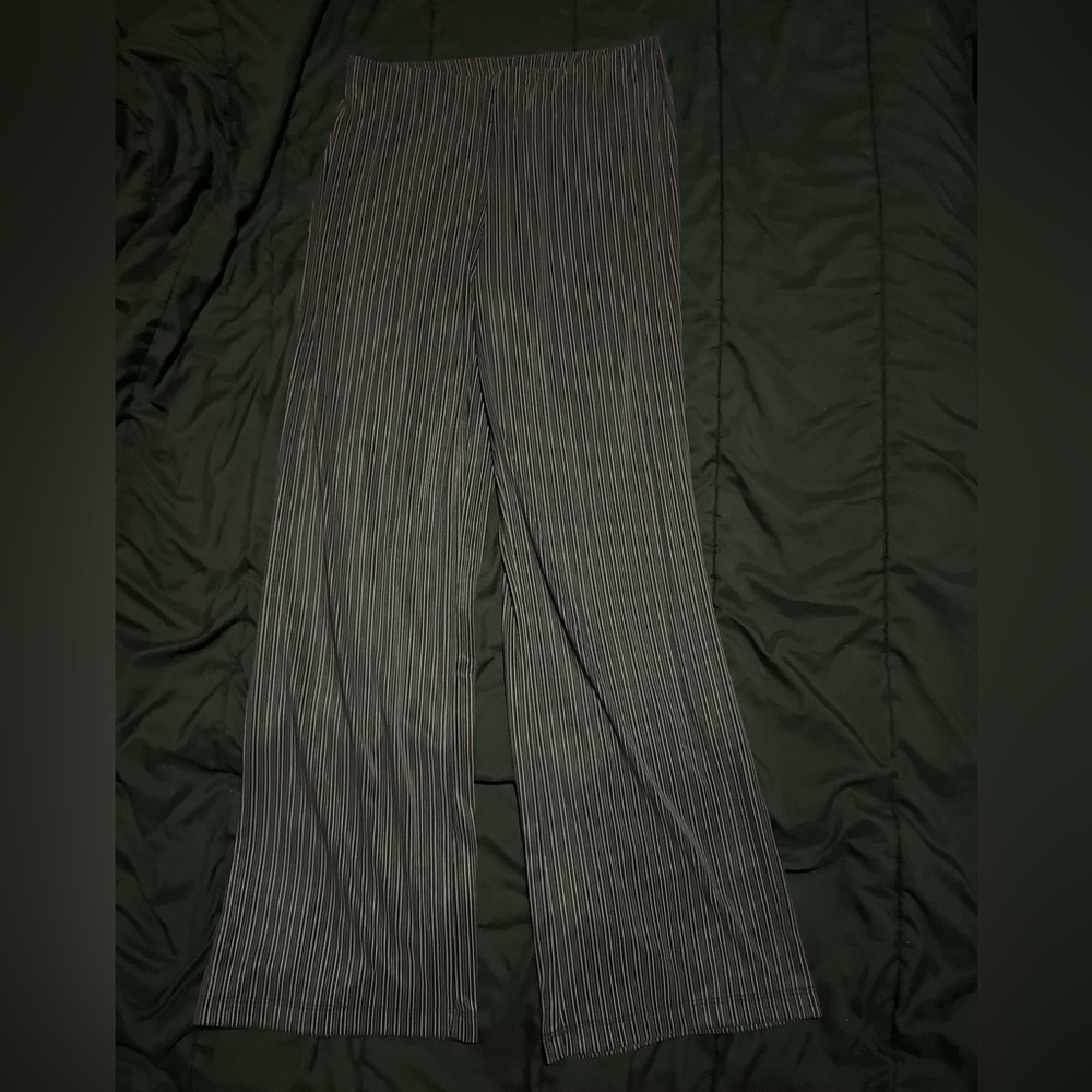 Striped Flare Black and Pink Pants 90s Y2K